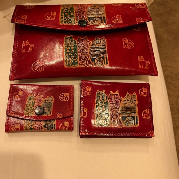 Set of small purse with credit card holder and key chain holder . Argentina made - Picture 5 of 8